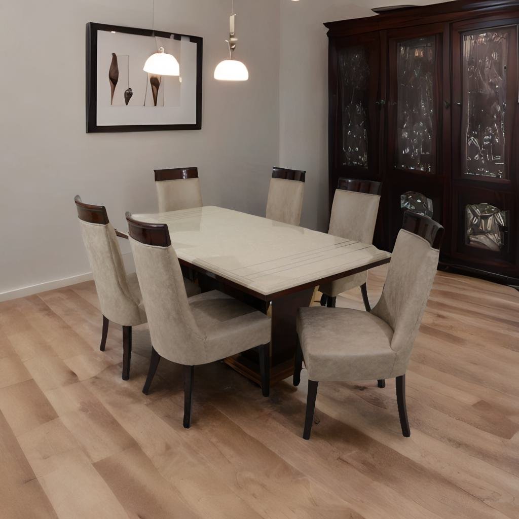 Marble-top 6 Seater Dining - Smart Home Furniture - Coimbatore