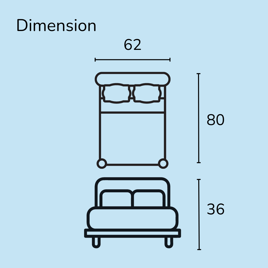 EBS 33 Rubberwood Queen Cot