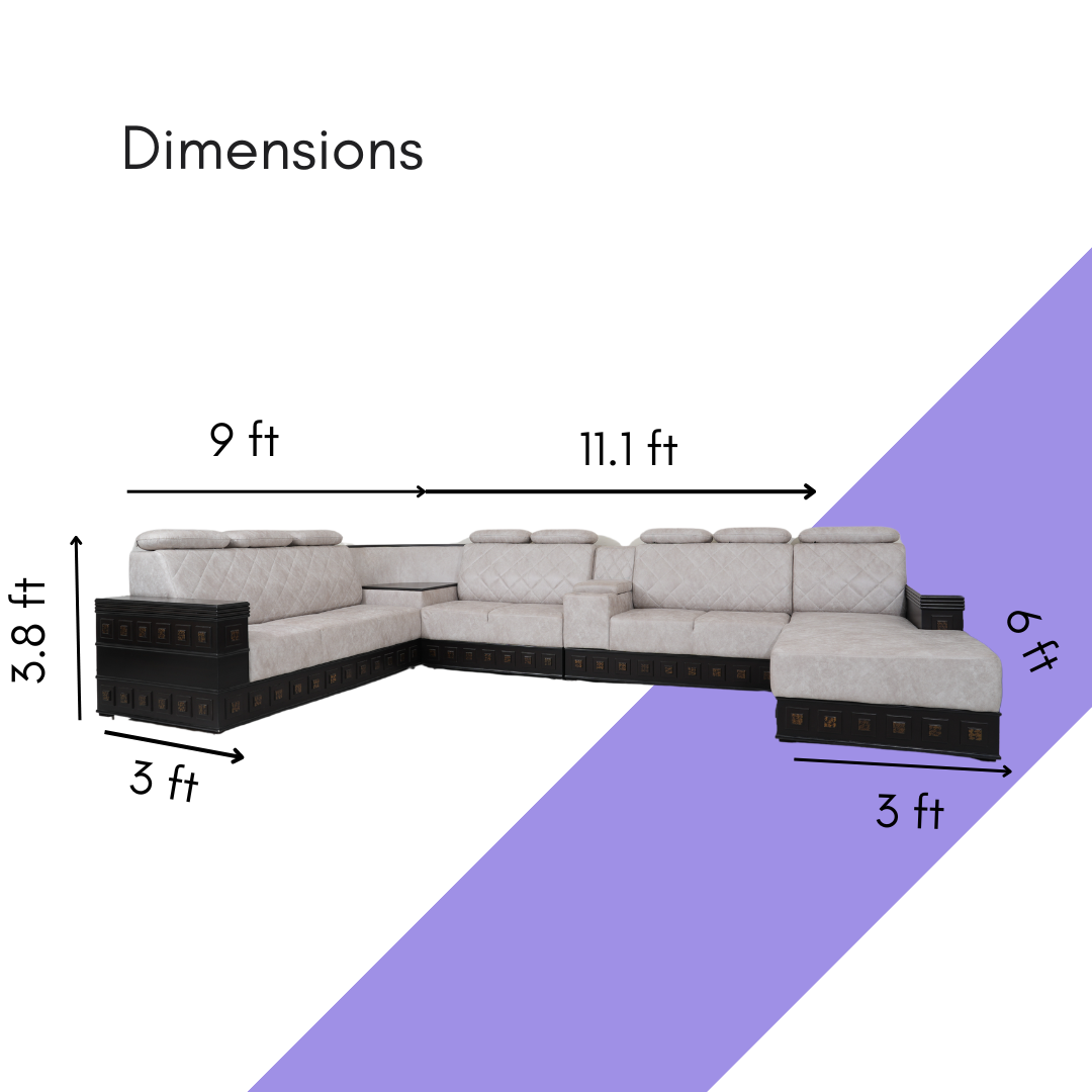 WOODY HEADREST BREEZA SOFA - Smart Home Furniture - Coimbatore 