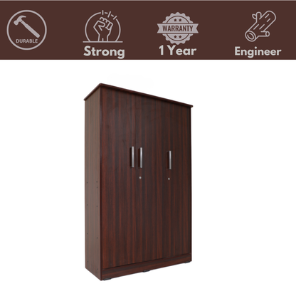 3 Door Wardrobe Plain - Smart Home Furniture - Coimbatore 