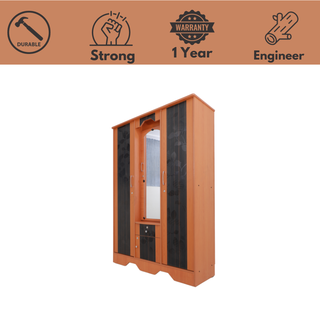 3 Door Wardrobe with Dresser - Smart Home Furniture - Coimbatore
