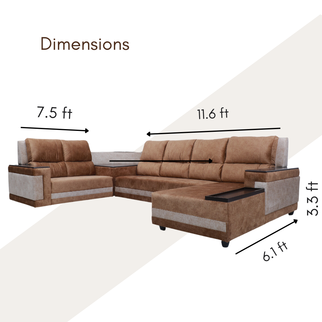 ATLANTA  U TYPE SOFA - Smart Home Furniture - Coimbatore 