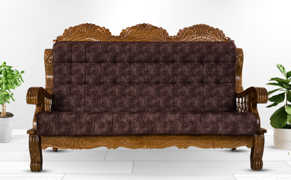 DC_Wooden Dark Brown Sofa Set