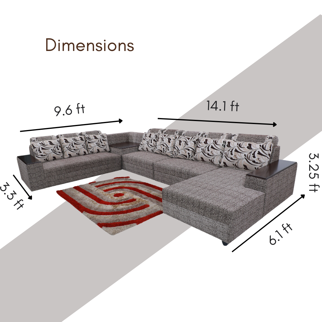 SATURN U TYPE SOFA - Smart Home Furniture - Coimbatore 